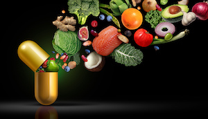 Kosttillskott med vitaminer och näring